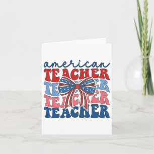 Retro Groovy 4. Juli Lehrer American Coquette Karte