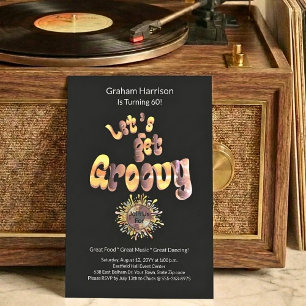 Retro Groovy 60. Geburtstagseinladung Einladung