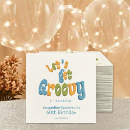 Retro Groovy 60th Birthday Party Serviette