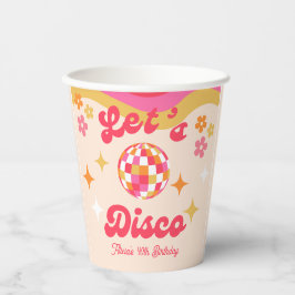 Retro Groovy 70er Disco jeden Geburtstag Pappbecher