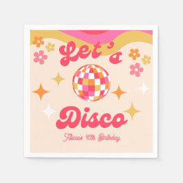 Retro Groovy 70er Disco jeden Geburtstag Serviette