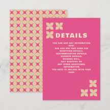 Retro Groovy 70er Pink Beige Wedding
