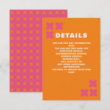 Retro Groovy 70er Pink Orange Wedding