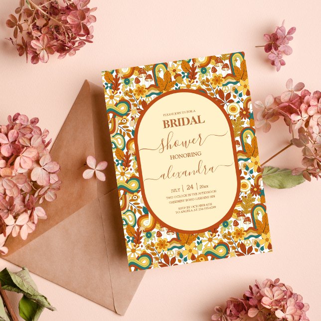 Retro Groovy 70's Themed Bridal Einladung (Von Creator hochgeladen)