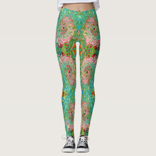 Retro Groovy Abstrakt Bunt Regenbogen Wirbel Leggings
