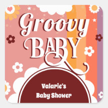 Retro Groovy Baby Dusche