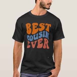 Retro Groovy Best Cousin Ever Wavy Hippie Boho 70e T-Shirt