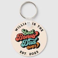 Retro Groovy Bester Bonus Vater je Foto Name