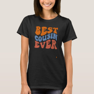 Retro Groovy Bester Cousin überhaupt Wellig Hippie T-Shirt