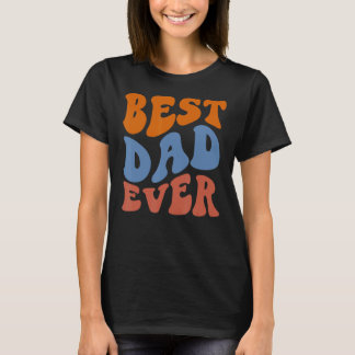 Retro Groovy Bester Vater je Wavy Hippie Boho 70er T-Shirt