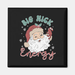 Retro Groovy Big Nick Santa Energy Fun Weihnachten Magnet