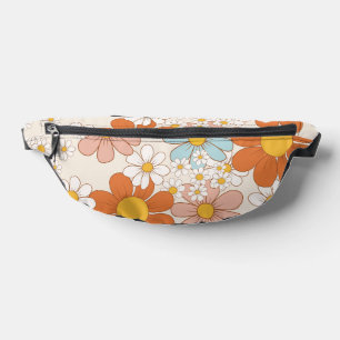 Retro Groovy Blumen-Daisy-Nahtloses Muster Bauchtasche