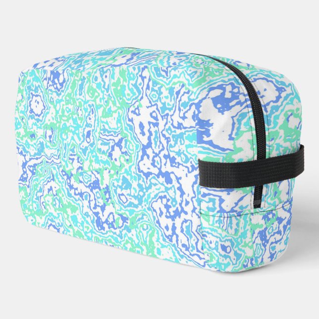 Retro Groovy Boho Hippie Trippy, farbenfroher Marm Waschbeutel (Linke Seite)