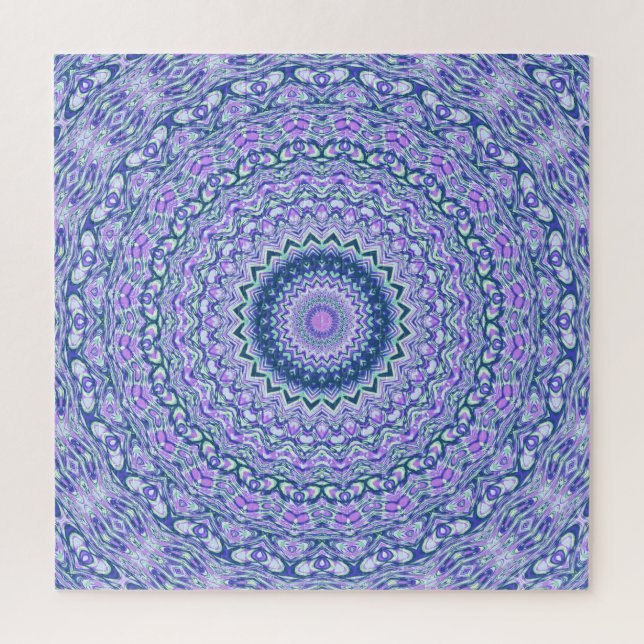 Retro Groovy Boho Trippy Hippie Jewel-Tone Mandala (Vertikal)