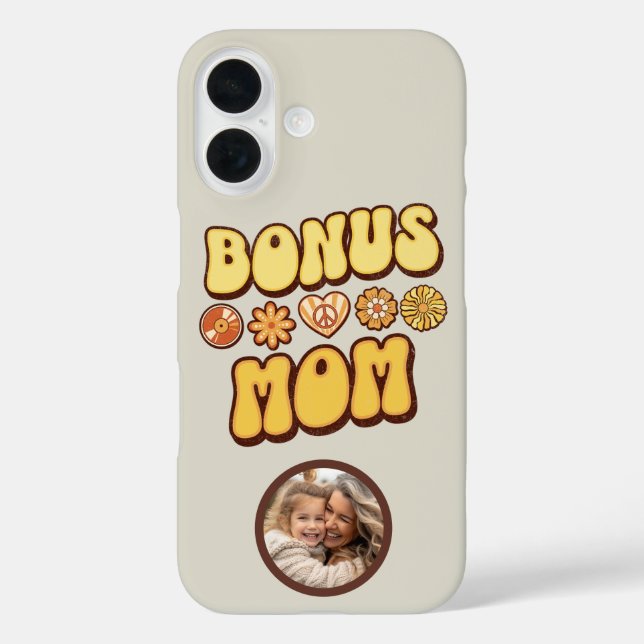 Retro Groovy Bonus Mama 70er Ästhetische Stepama iPhone 16 Hülle (Rückseite)