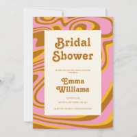 Retro Groovy Bridal Dusche Einladung