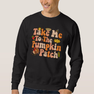 Retro Groovy bringt mich zum Kürbispflaster Hallow Sweatshirt