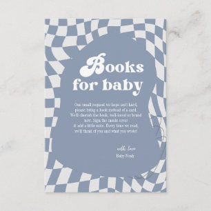 Retro Groovy Bücher für Baby Shower Beilagekarte Begleitkarte