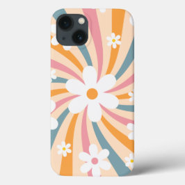 Retro Groovy Colorful Sunshine Daisy Floral Hippie Case-Mate iPhone Hülle