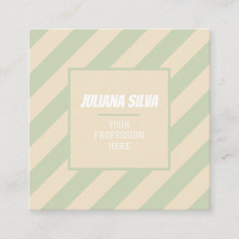 Retro Groovy Colorful Wavy Boho mit QR Quadratische Visitenkarte