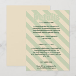 Retro Groovy Colorful Wavy Boho Wedding Begleitkarte