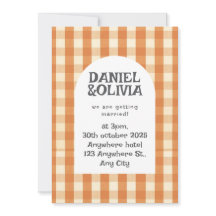 Retro Groovy Colorful Wavy Boho Wedding