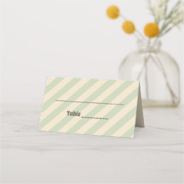 Retro Groovy Colorful Wavy Boho Wedding Platzkarte