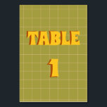 Retro Groovy Colorful Wavy Boho Wedding Tischnummer<br><div class="desc">Retro Groovy Colorful Wavy Boho Wedding</div>