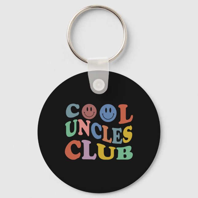 Retro Groovy Cool Uncles Club Smile Face Funny New Schlüsselanhänger (Vorderseite)