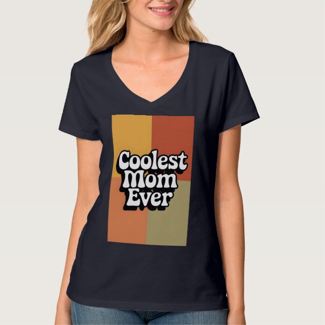 Retro Groovy Coolste Mama je T-Shirt (Vorderseite)
