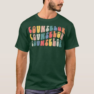 Retro Groovy Counselor Counselor Student School F T-Shirt