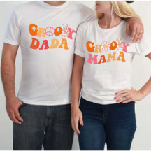 retro groovy dada First Birthday Matching
