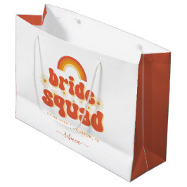 Retro Groovy Daisy Bride Squad Junggeselinnen-Absc Große Geschenktüte