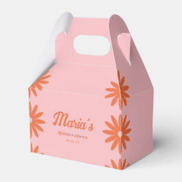 Retro Groovy Daisy Quinceanera Geschenkschachtel