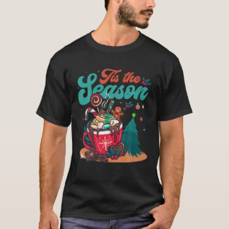 Retro Groovy Das heiße Kakao Lebkuchen T-Shirt