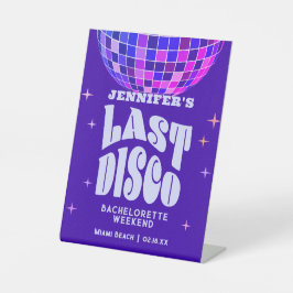 Retro Groovy Disco Bachelorette Sockelschild