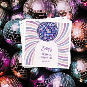 Retro-Groovy-Disco-Junggesellinnenabschied Serviette