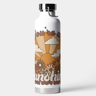 Retro Groovy Du bist mein Sonnenschein Trinkflasche