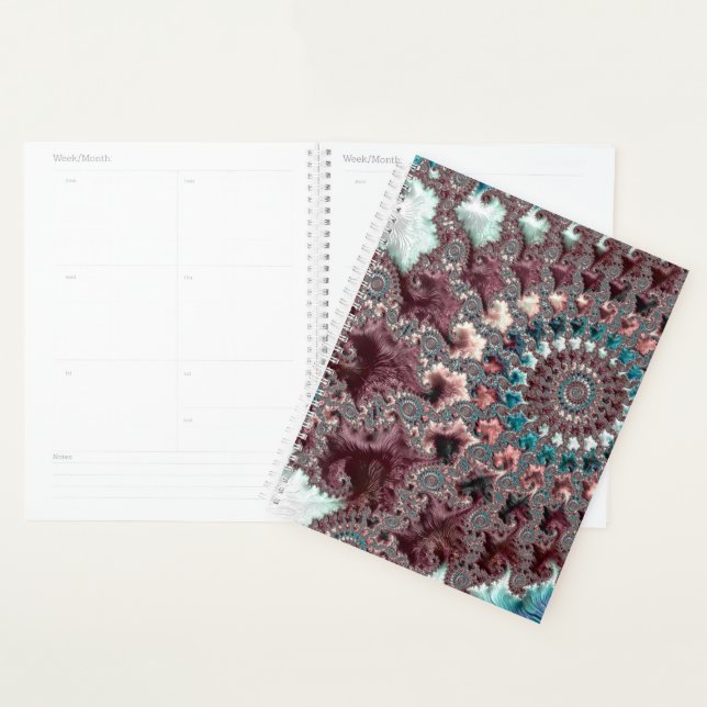 Retro Groovy Eclectic Bohemisch Spiral Fraktal Planer (Anzeige)