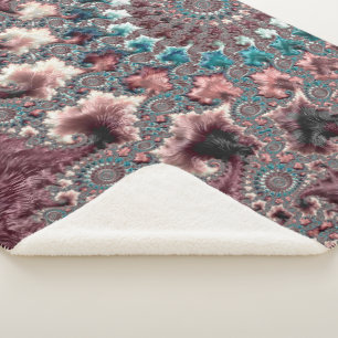 Retro Groovy Eclectic Bohemisch Spiral Fraktal Sherpadecke