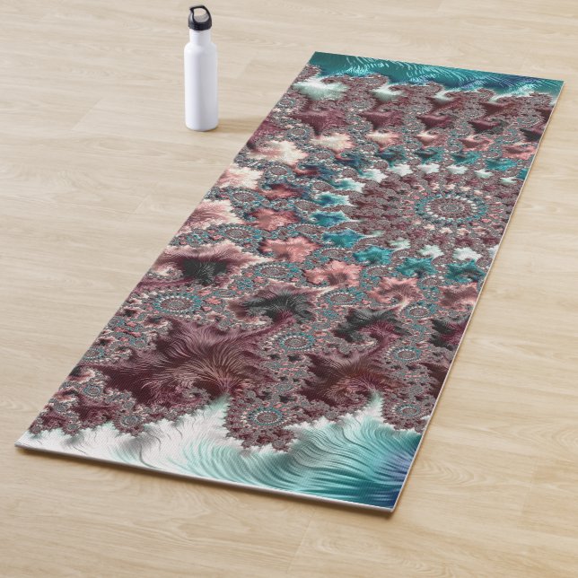 Retro Groovy Eclectic Bohemisch Spiral Fraktal Yogamatte (Beispiel)