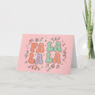 Retro Groovy Fa La La Frohe Weihnachten