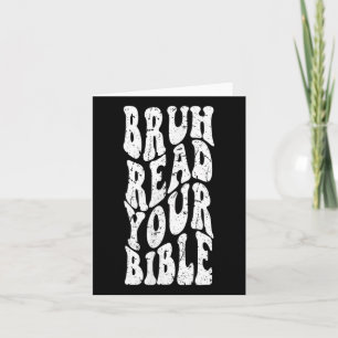 Retro Groovy Faith Bruh las Ihre Bibel Christlich Karte