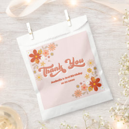 Retro Groovy Floral Vielen Dank Geschenktütchen