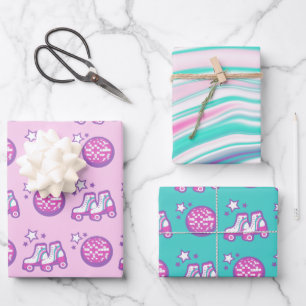 Retro Groovy Geschenkpapier Set