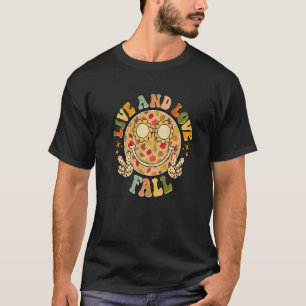 Retro Groovy Hallo Herbst Herbstlaub Saison Danke T-Shirt