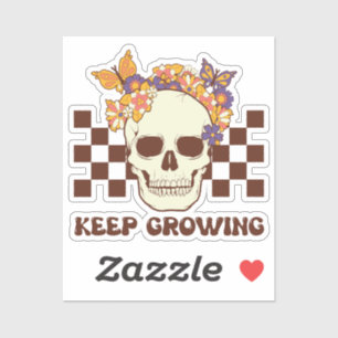 Retro Groovy Halloween Behaltend wachsen Aufkleber