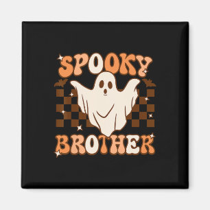 Retro Groovy Halloween Ghost Spooky Brother Costum Magnet