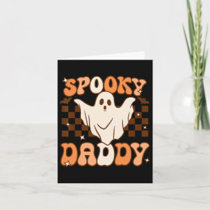Retro Groovy Halloween Ghost Spooky Daddy Costume Karte