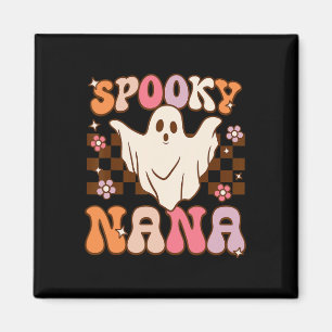 Retro Groovy Halloween Ghost Spooky Nana Kostüm Magnet